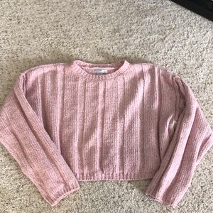 Pink cropped sweater
